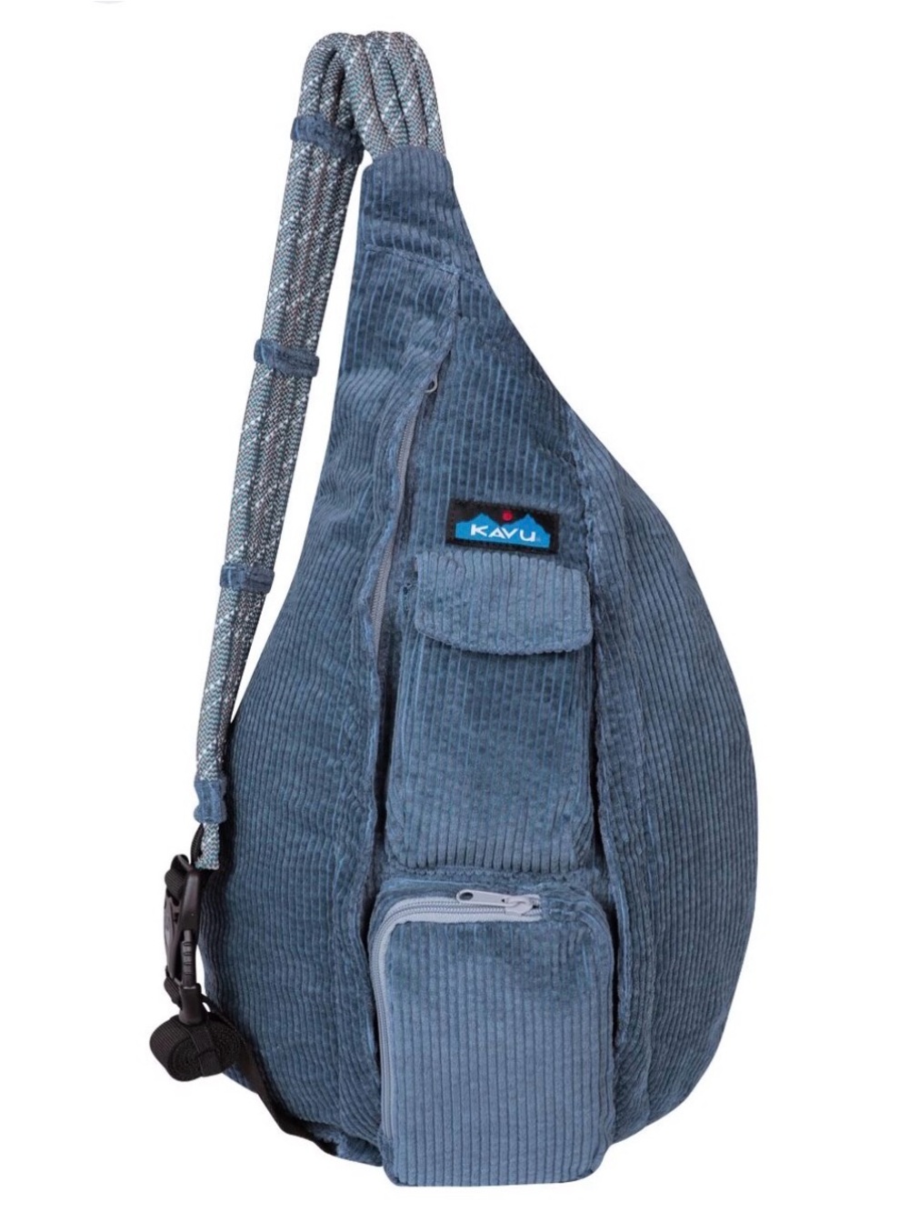 Kavu Corduroy Rope Sling Bag in Slate Blue